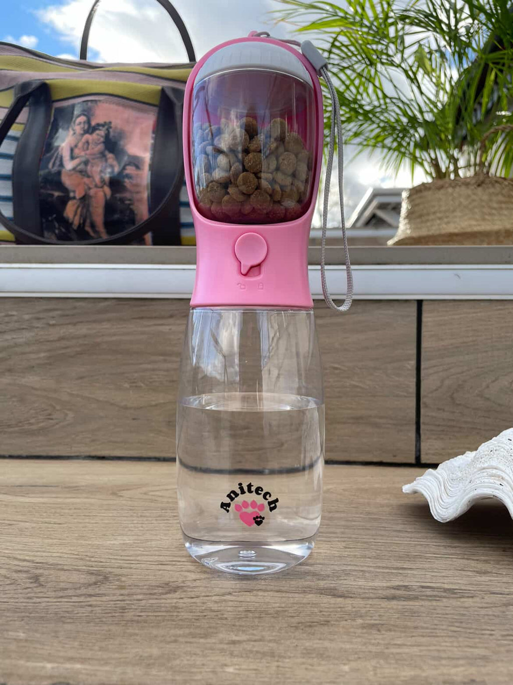 Anitech - Gourde pour chien 2en1 - rose Anitech