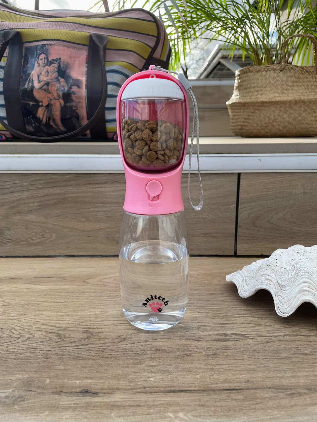 Anitech - Gourde pour chien 2en1 - rose Anitech