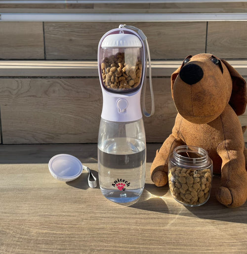 Anitech - Gourde pour chien 2en1 - blanche