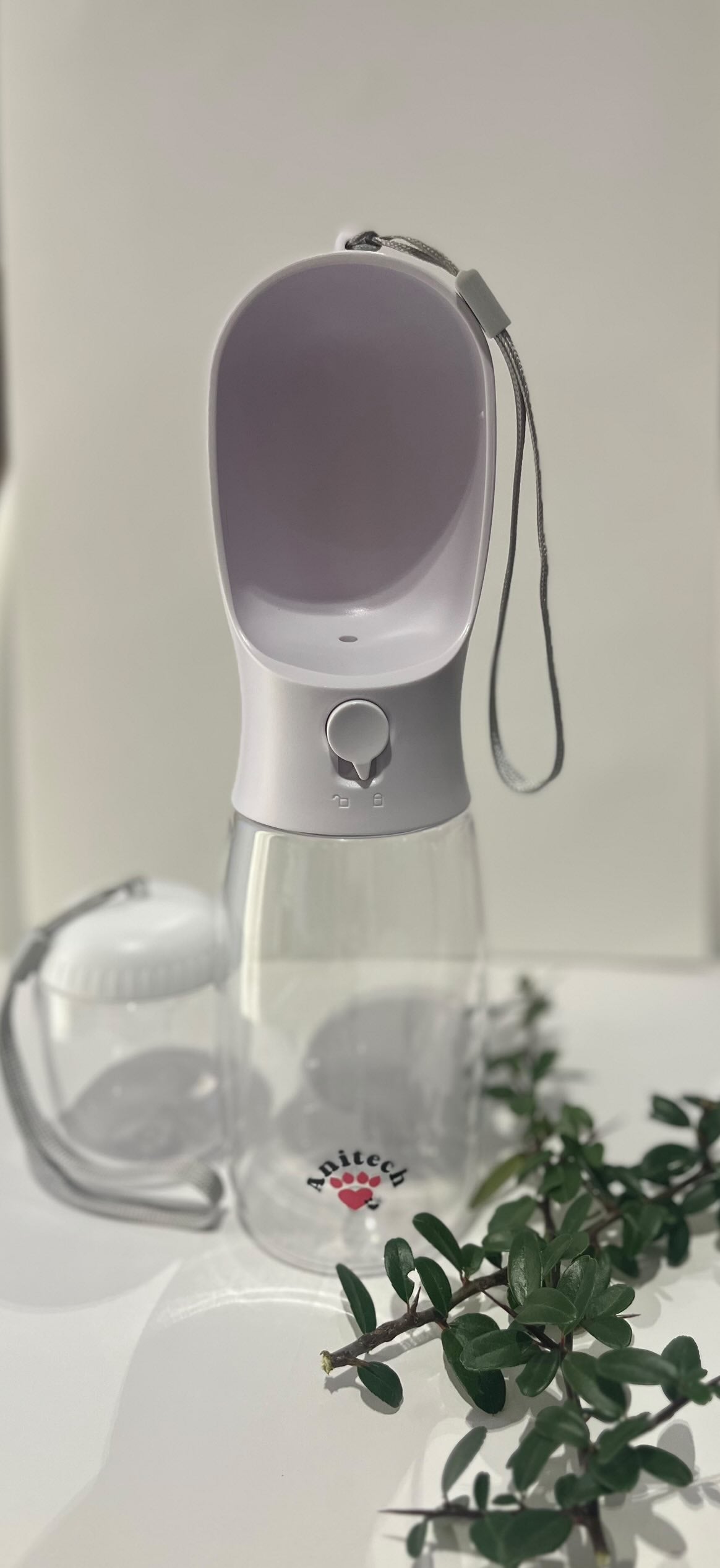 Anitech - Gourde pour chien 2en1 - blanche