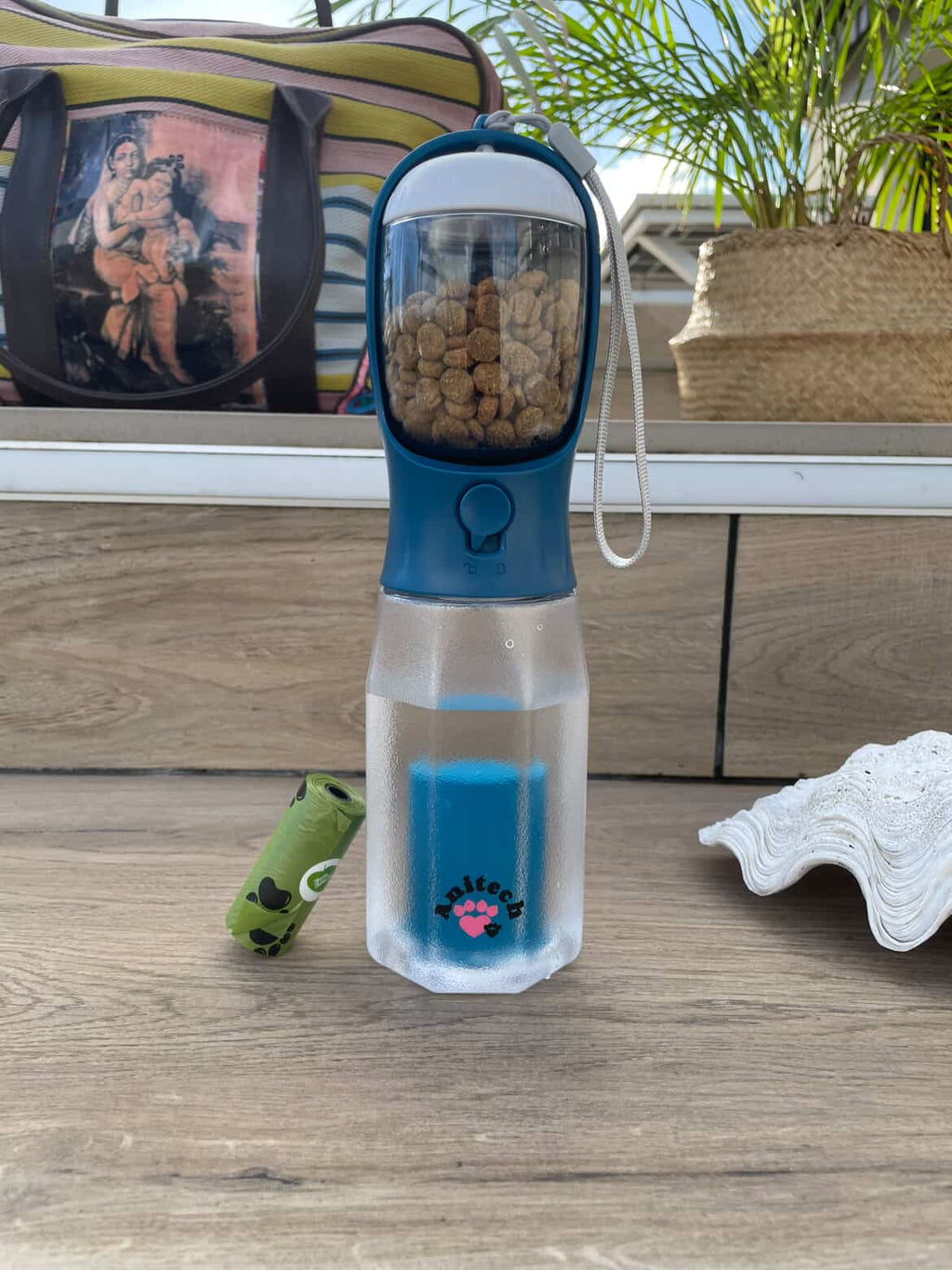 Gourde pour chien - 3en1 - bleu marine Anitech