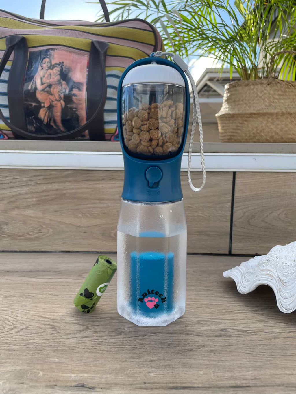 Gourde pour chien - 3en1 - bleu marine Anitech