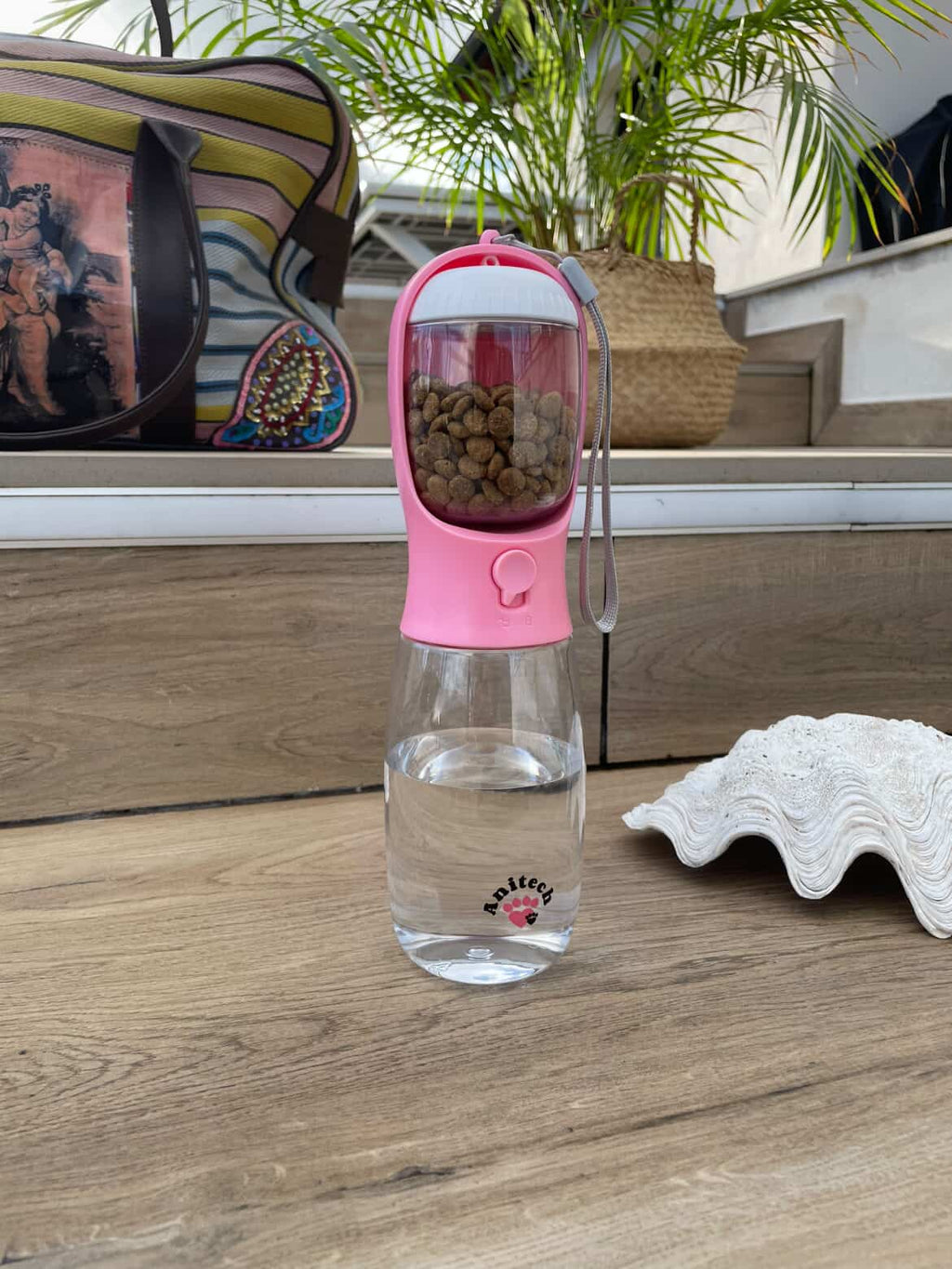 Anitech - Gourde pour chien 2en1 - rose Anitech