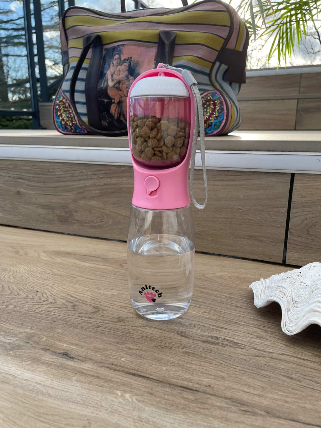 Anitech - Gourde pour chien 2en1 - rose Anitech