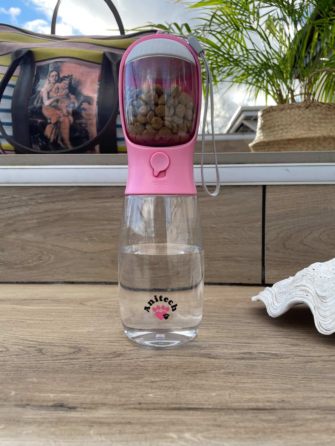 Anitech - Gourde pour chien 2en1 - rose Anitech
